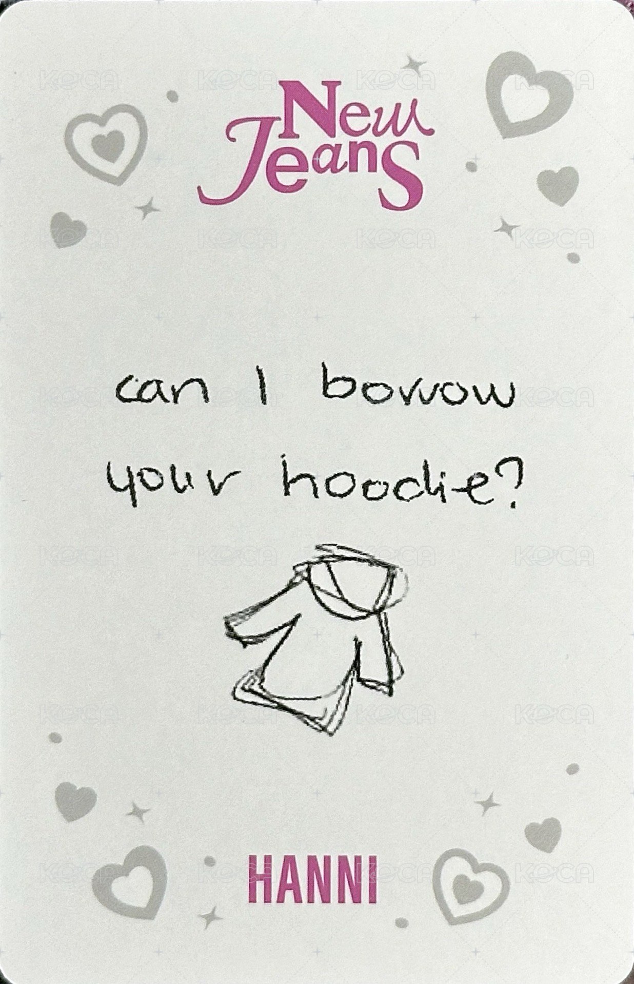 OMG 專輯卡 Hanni ver. 背面