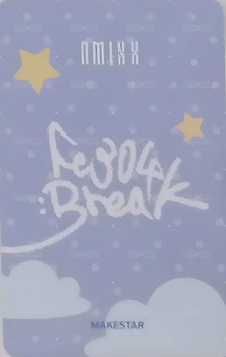 BREAK ms 線下 2.0 簽售卡 睡衣嫄 背面