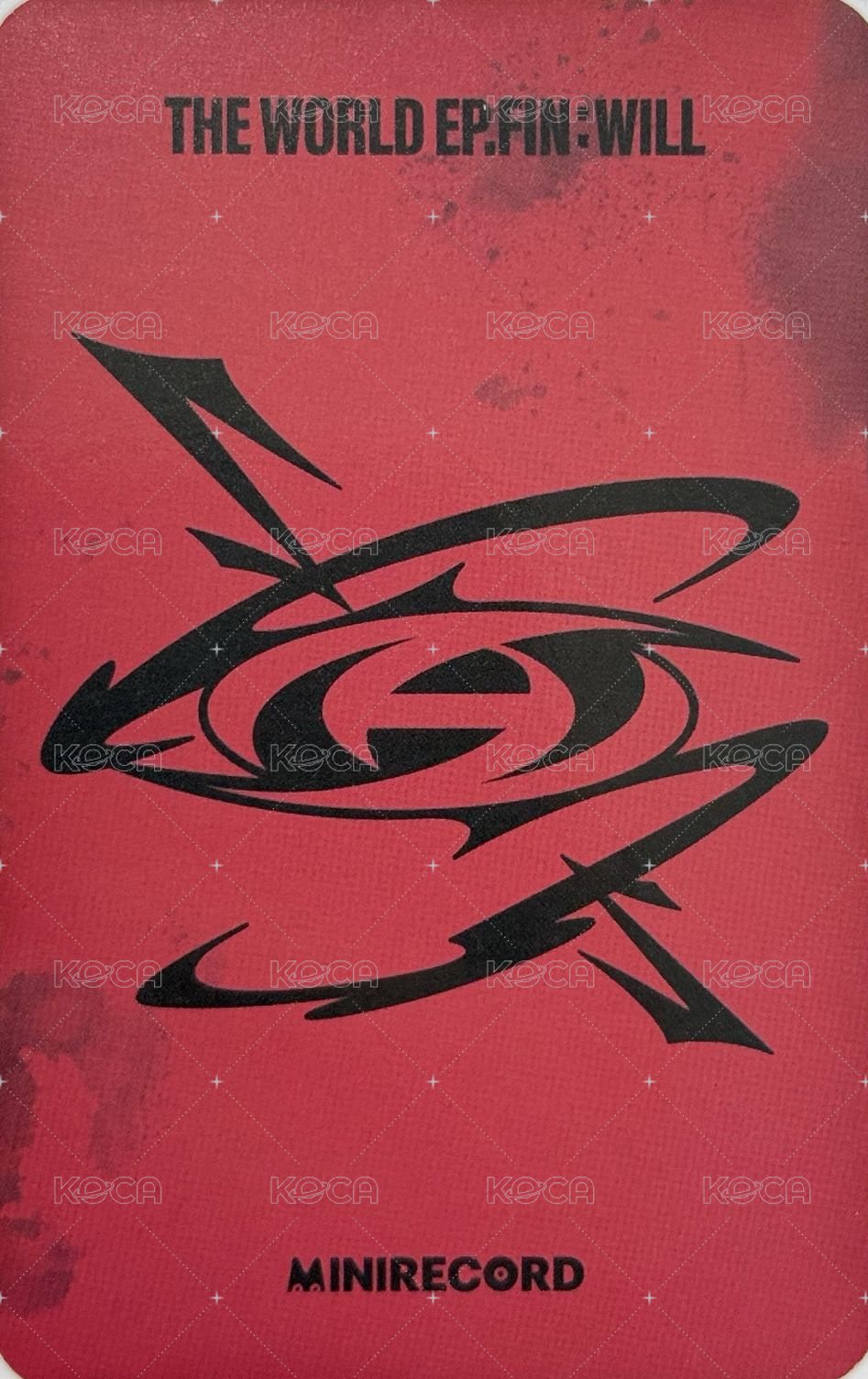 Will MINIRECORD Set 特典卡  背面