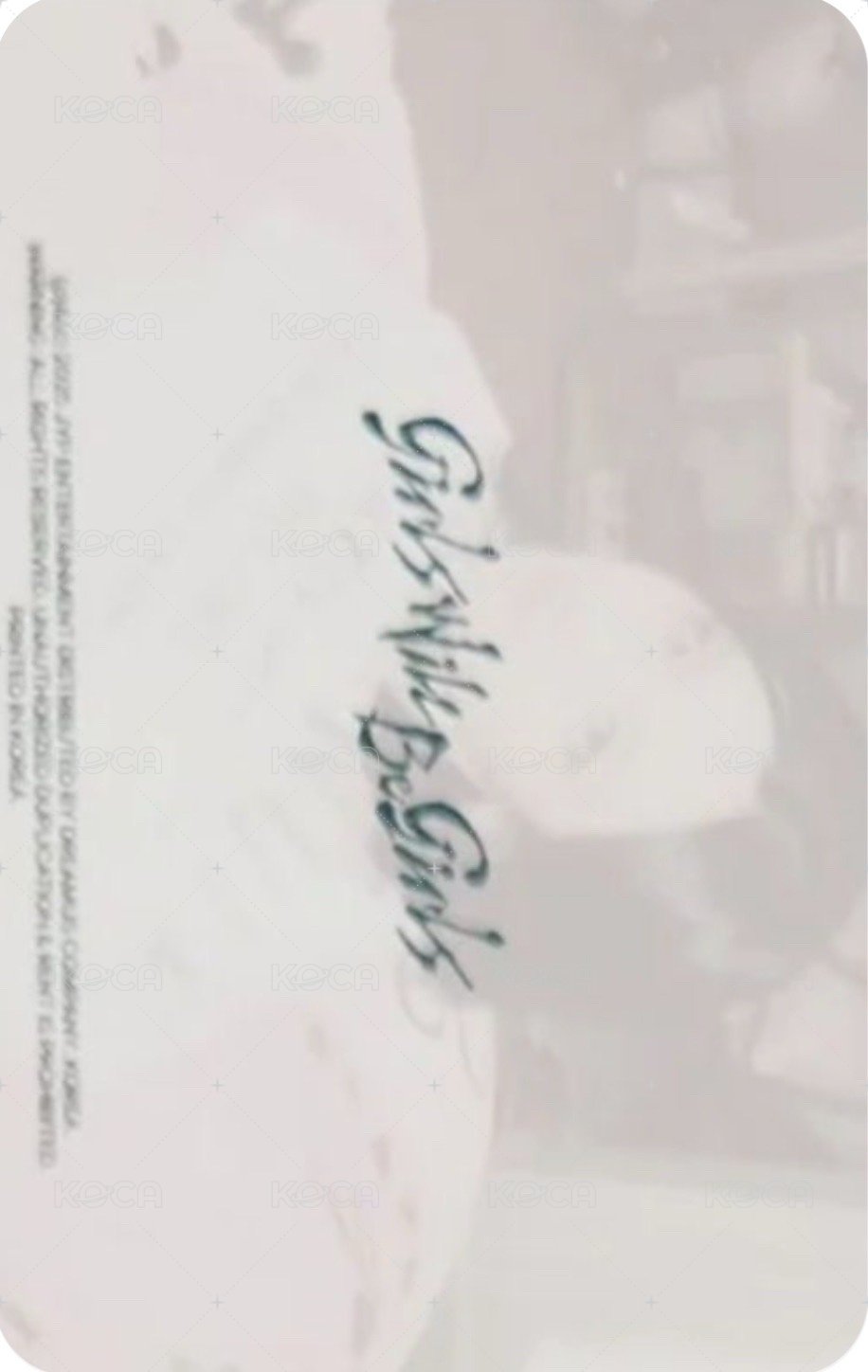 GWBG 專輯卡 CASSETTE GREEN ver. 背面