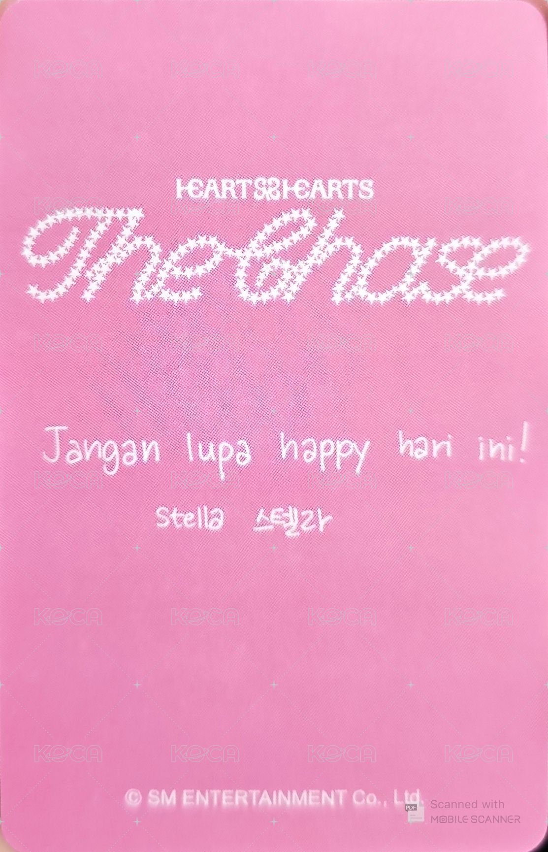 單一 FBG 簽售卡 雅加達簽售A版 背面