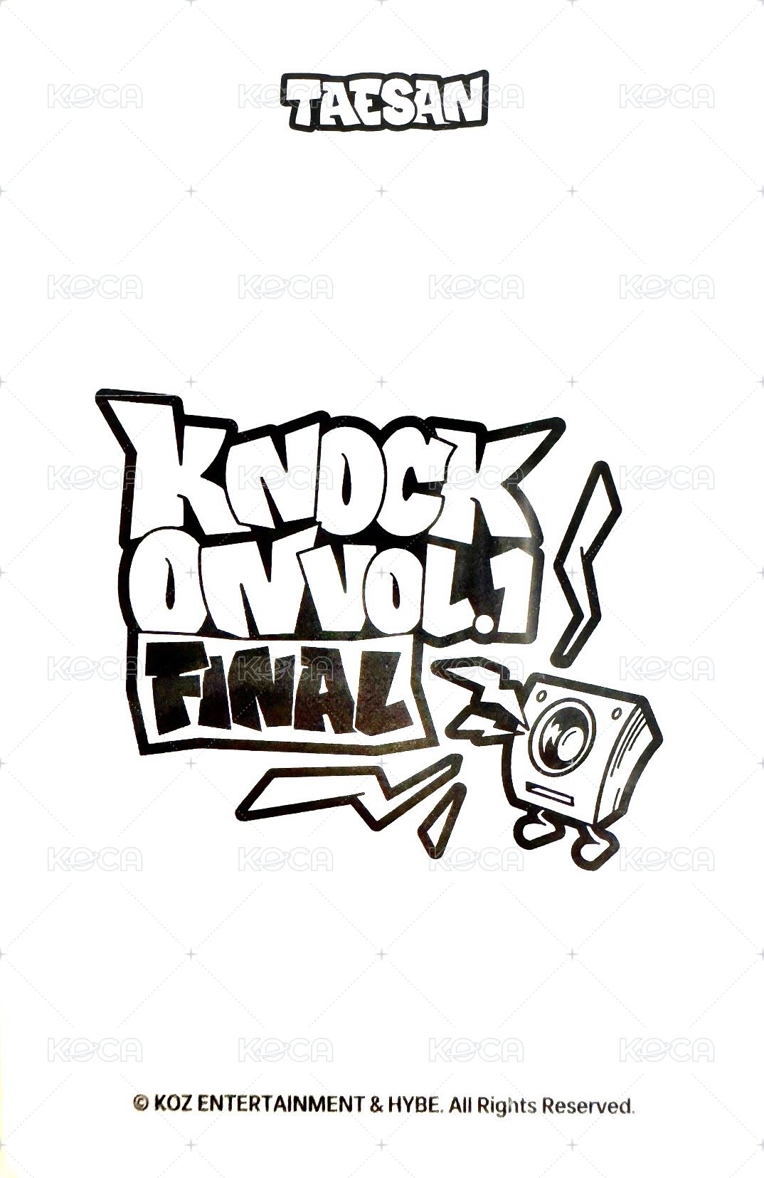 Knock On 巡迴 wvs 周邊卡 卡套卡 背面