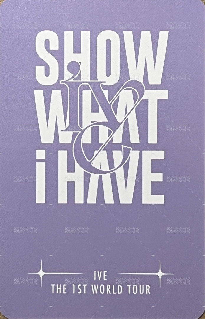 SHOW WHAT I HAVE 隨機卡  背面