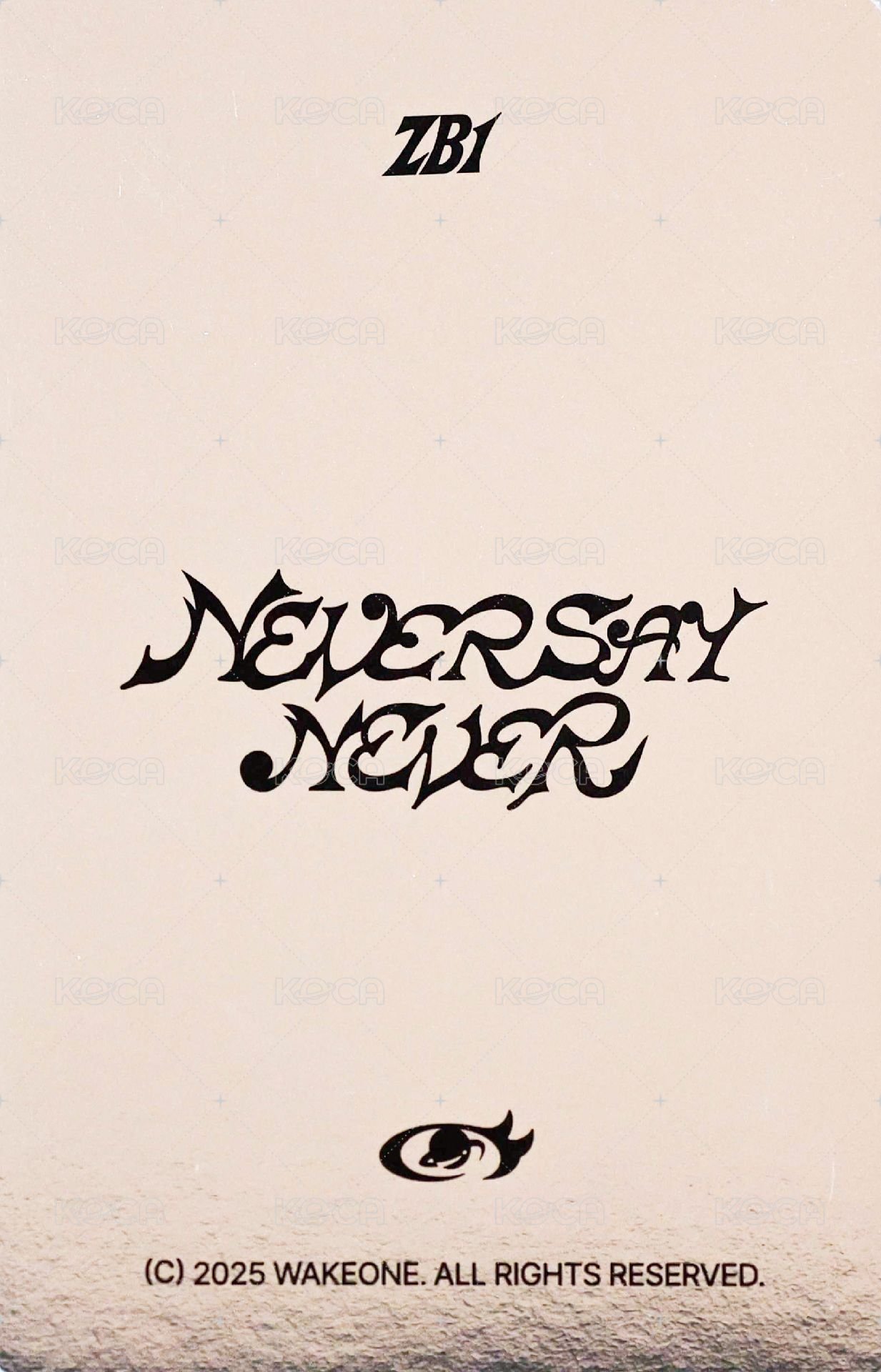 正規一 專輯卡 SCENTS 固卡 背面