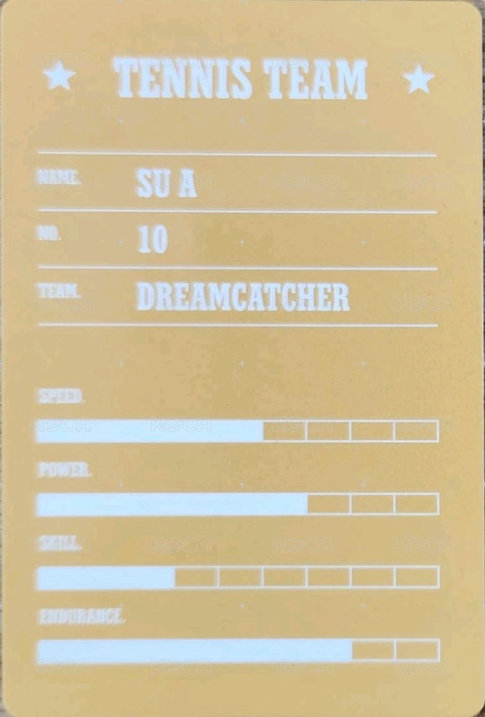 2024SG桌曆 周邊卡 選手卡 背面