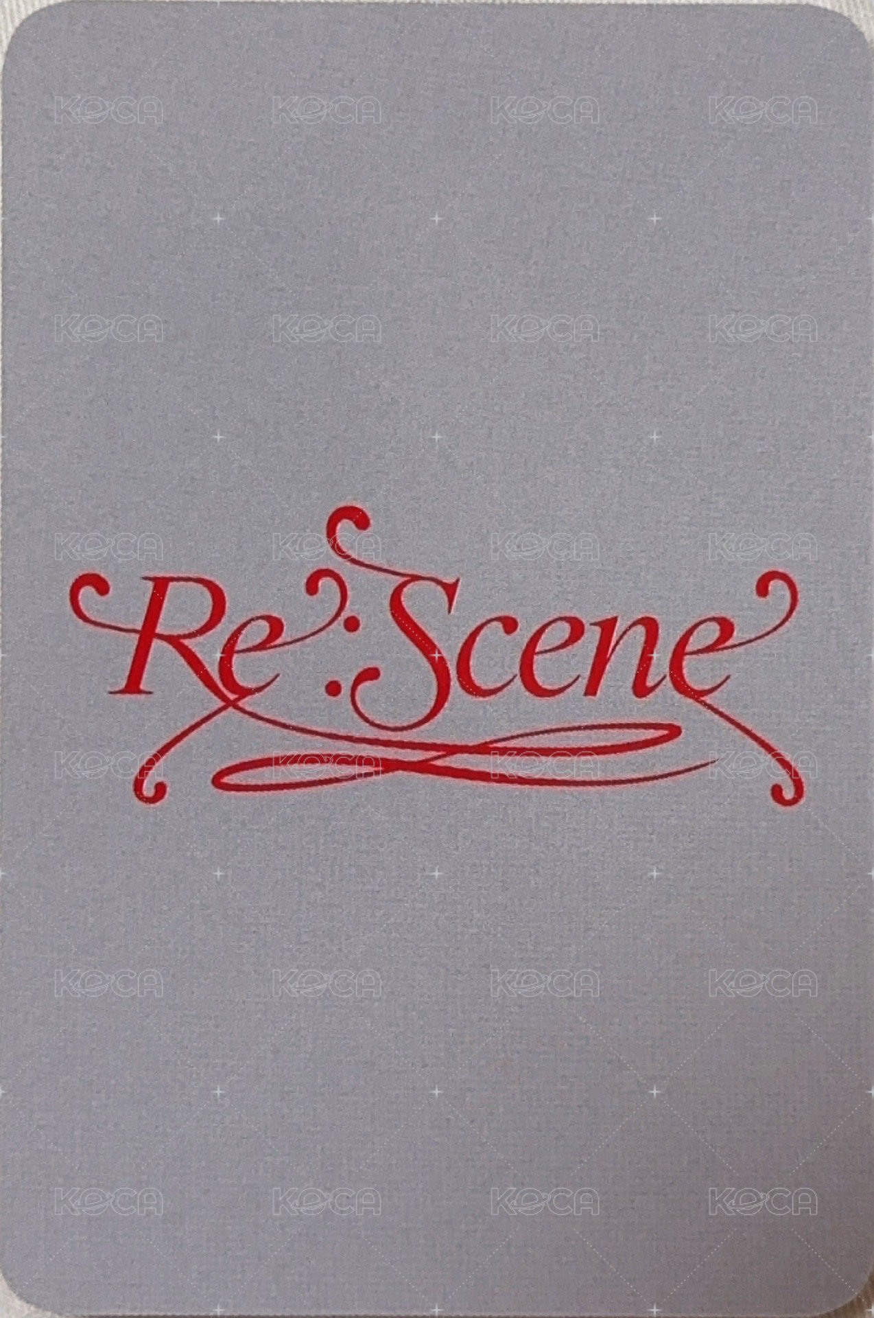 Re:Scene k4 1.0線下 簽售卡  背面