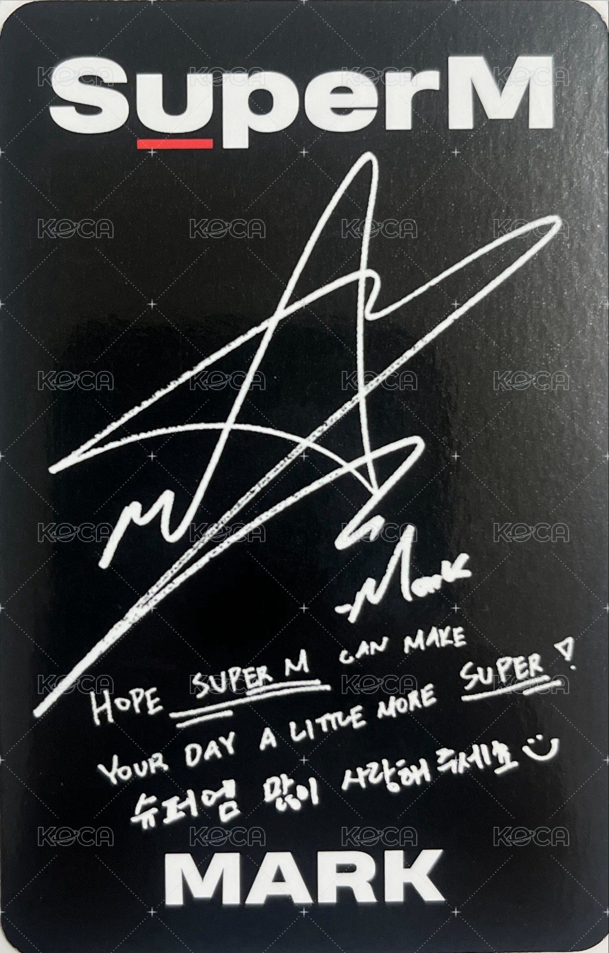 SuperM 專輯卡  背面