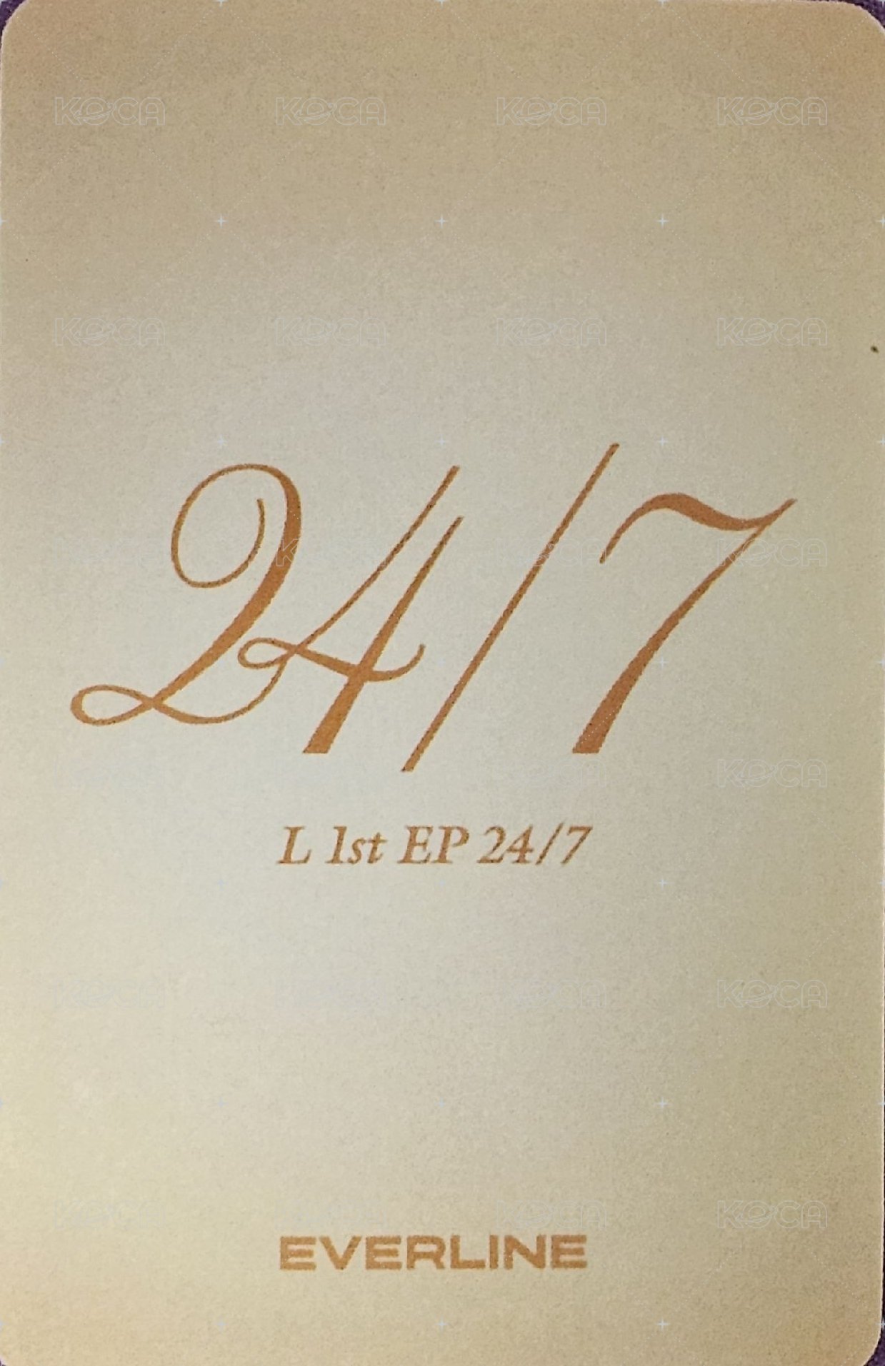 24/7 el 線上 1.0 幸運卡  背面