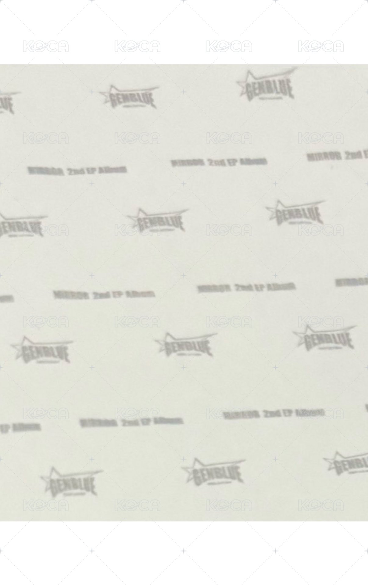 2nd EP Album - MIRROR 專輯卡 ID PICTURE 背面