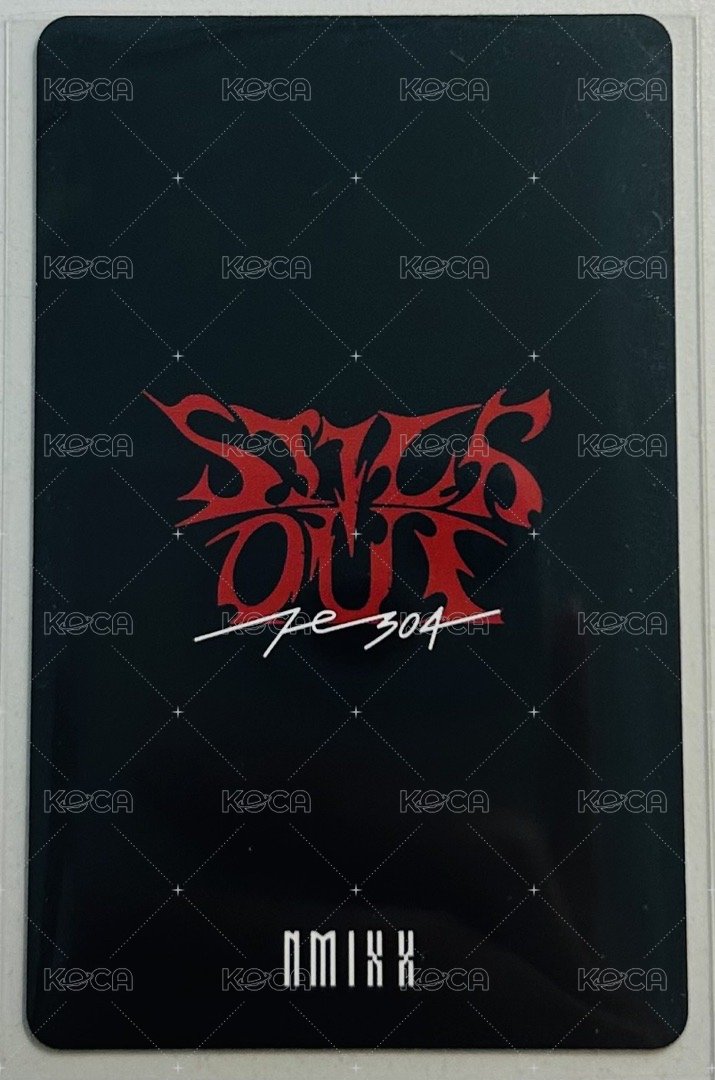 STICK OUT jyp 簽售卡 2.0 對鏡圭 背面