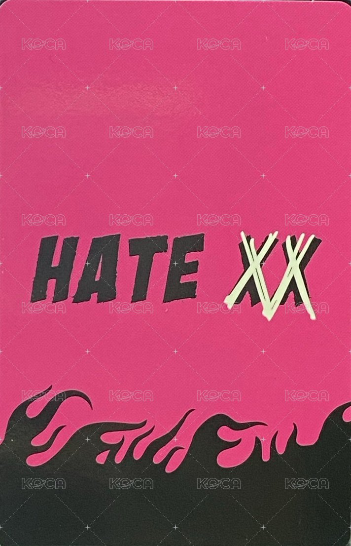 HATE XX 專輯卡 HATE.ver 背面