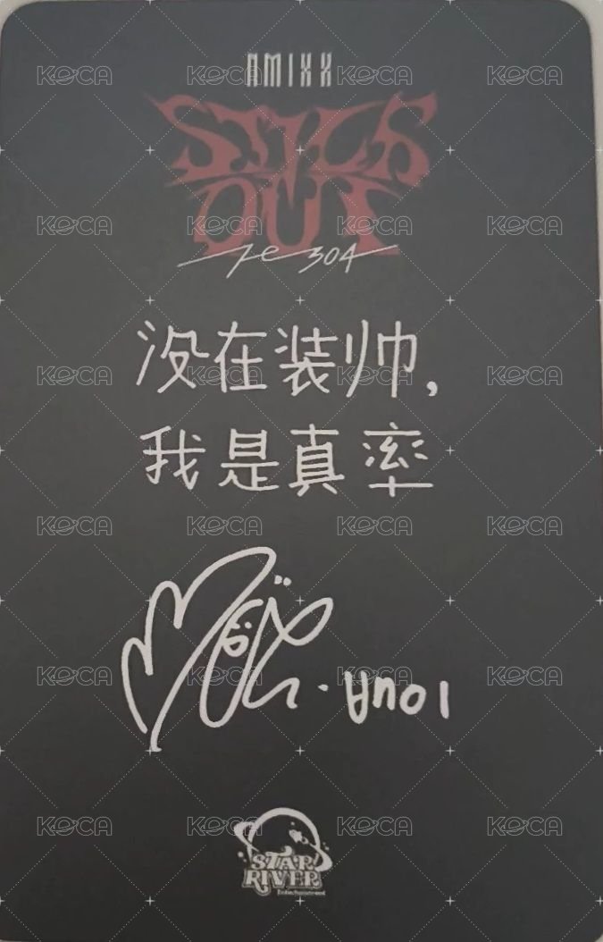 STICK OUT sr 預售 特典卡 裴 背面