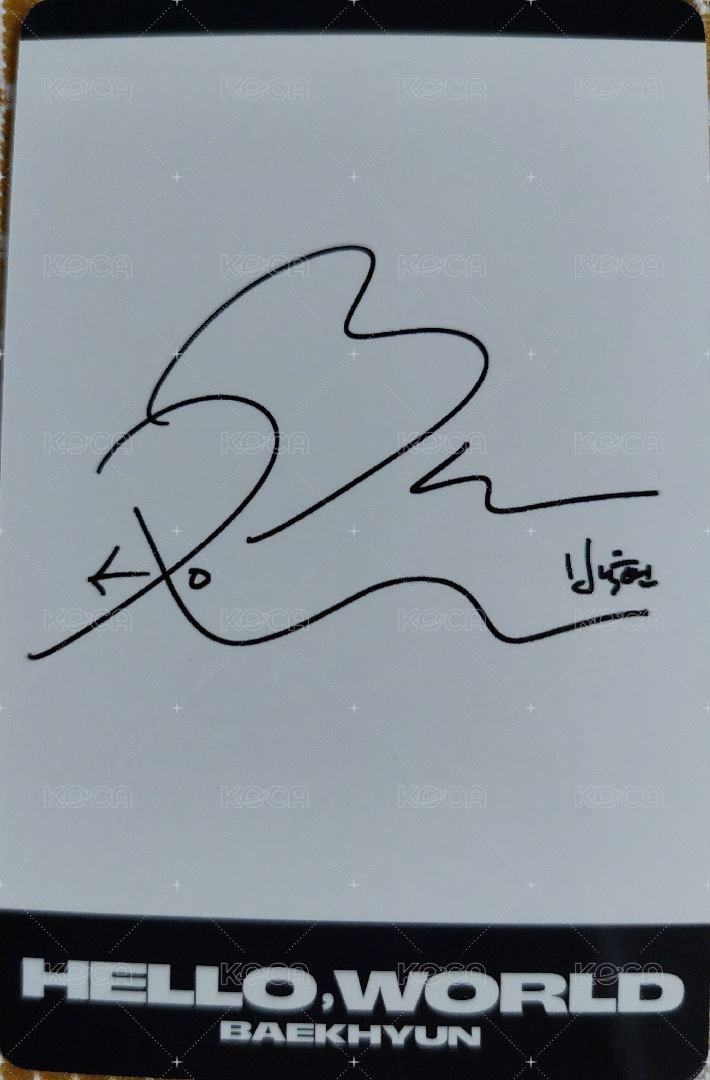 Hello, World 特典卡 伯賢 Hello,World美通H版JC 背面