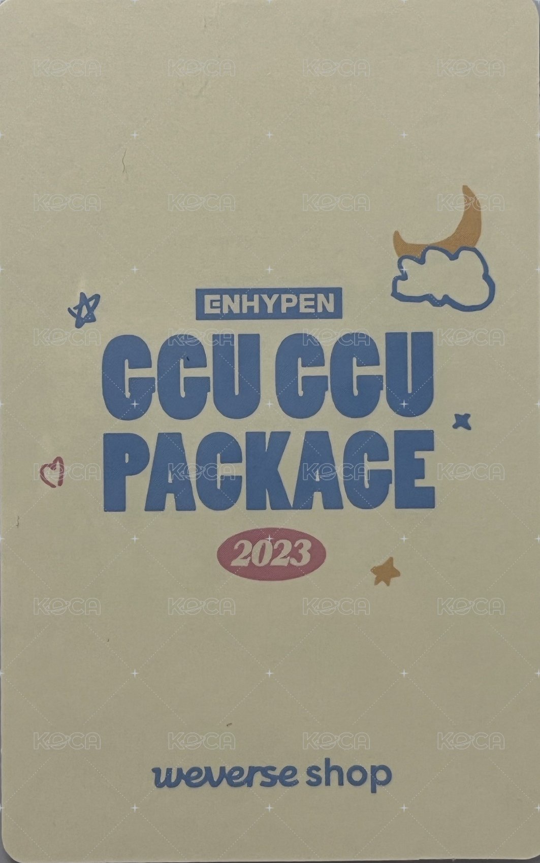 2023咕咕盒 生寫真 23咕咕盒小卡 背面