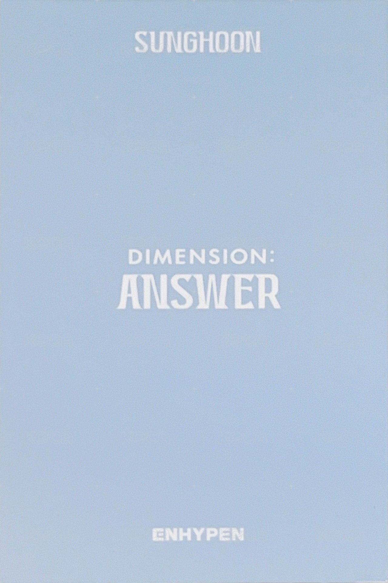 正一後續 專輯卡 YET ver. 背面