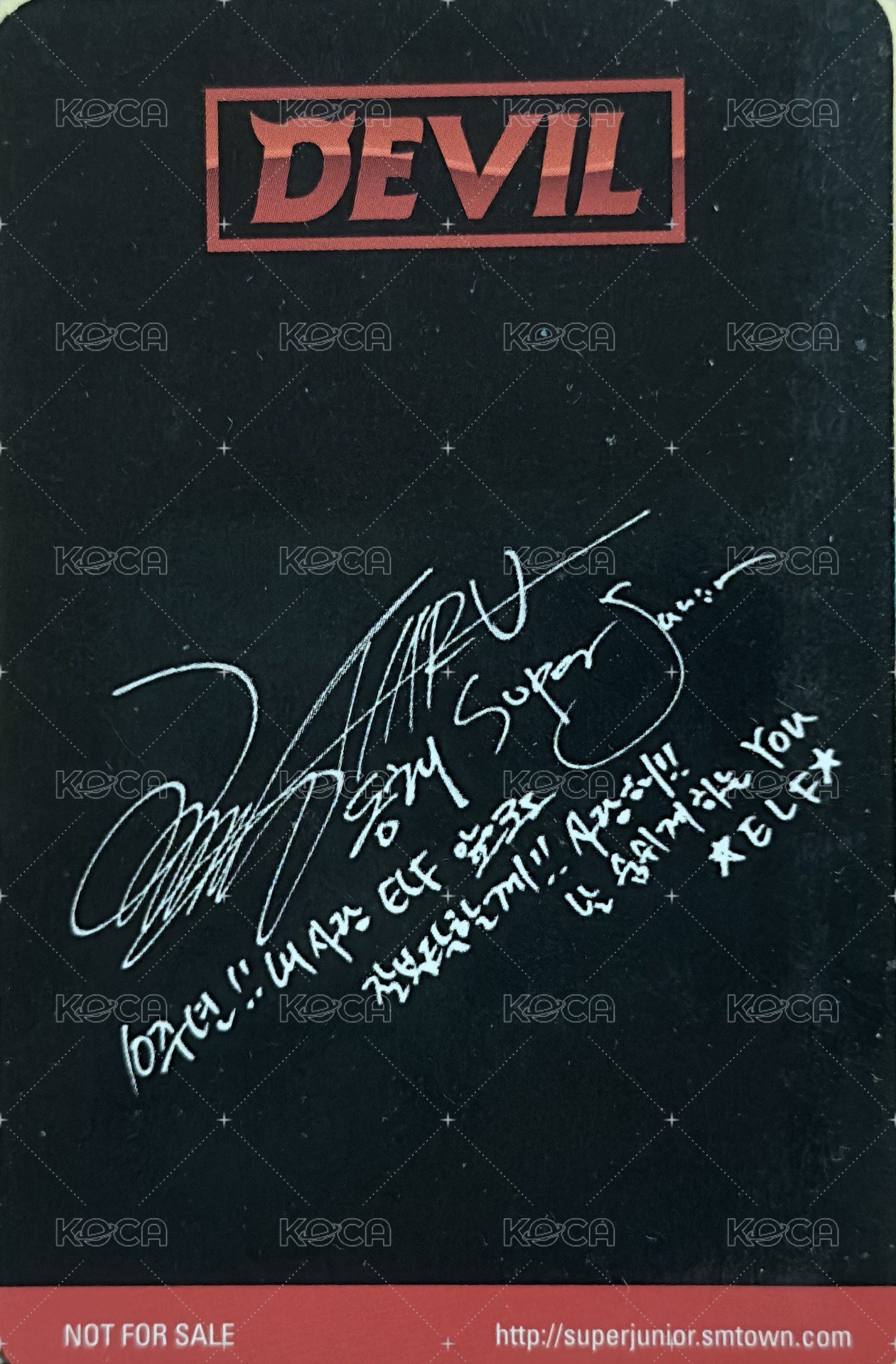 出道10週年特別專輯《 Devil 》 專輯卡 Devil 東海專卡 背面