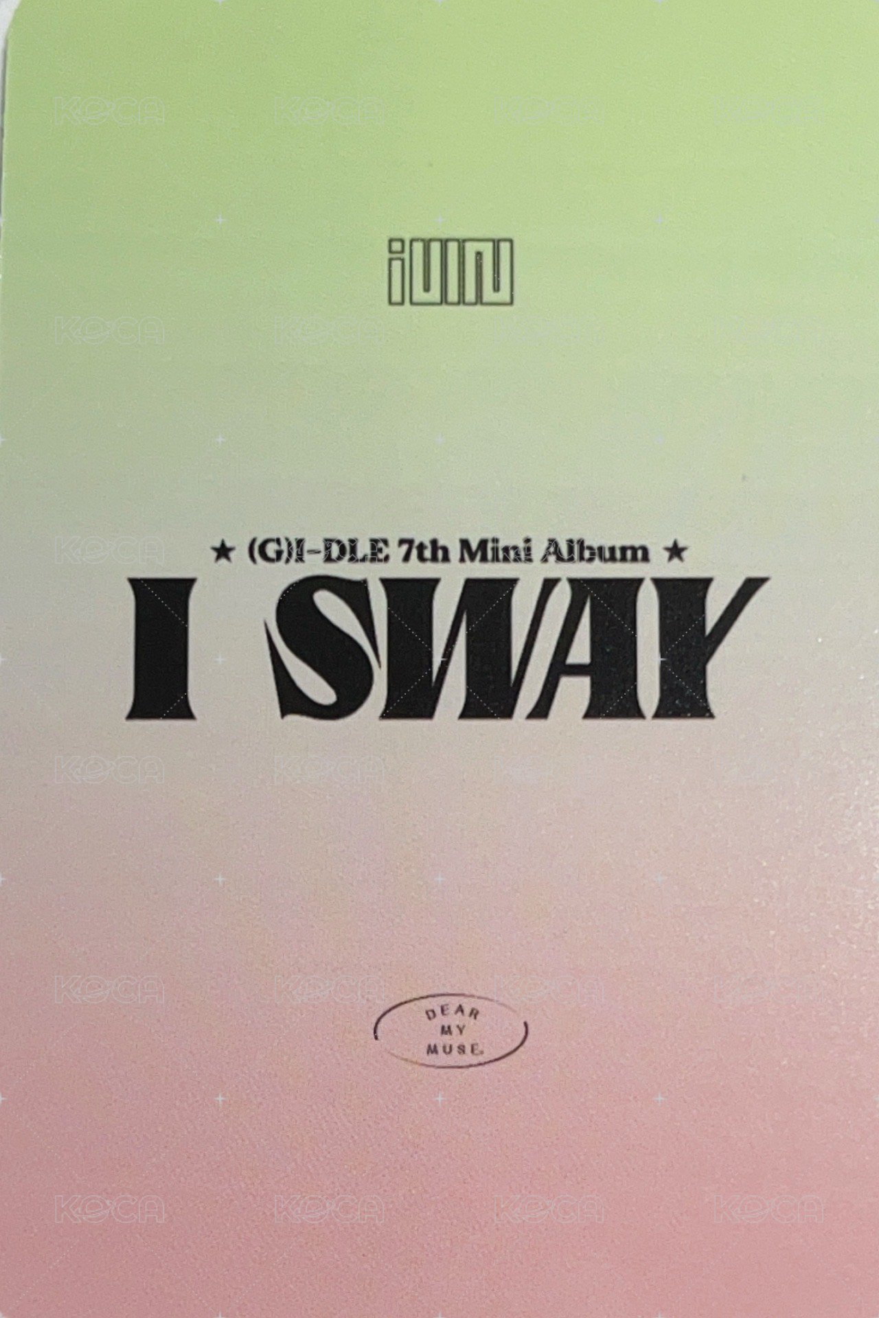 I SWAY dmm 4.0 簽售卡  背面