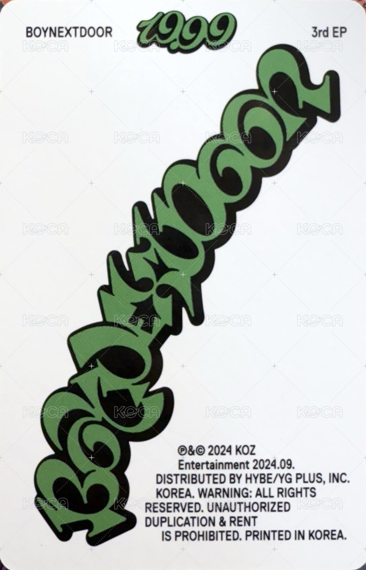 19.99 專輯卡 Dangerous ver. 3 背面