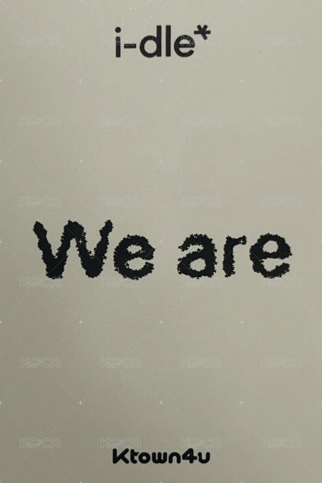 We are k4 特典卡 3.0預售 背面