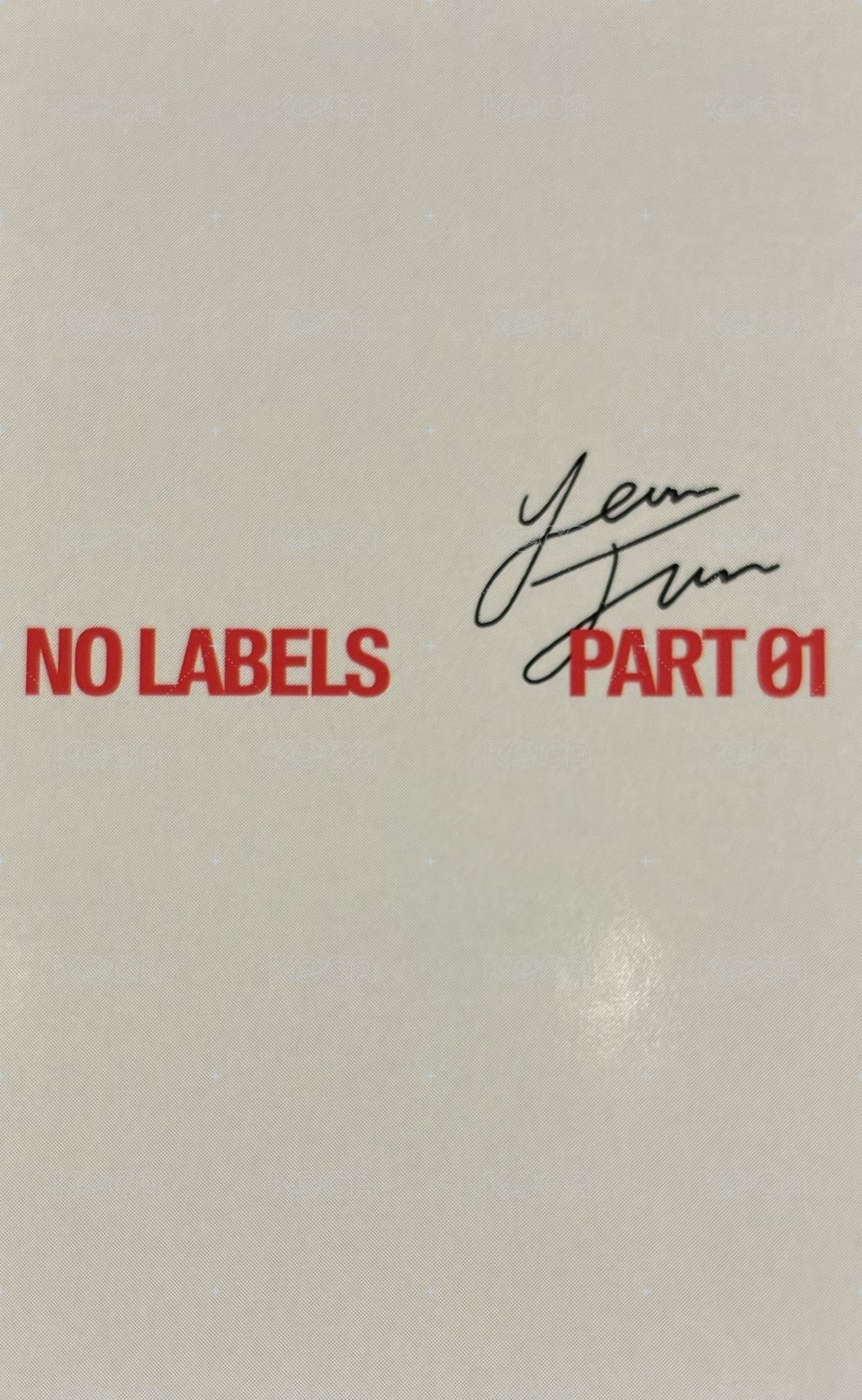 NO LABELS oy 電子專 特典卡  背面