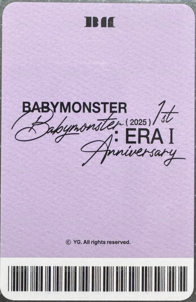 一週年寫真書 yg 線下 特典卡 c ver 背面