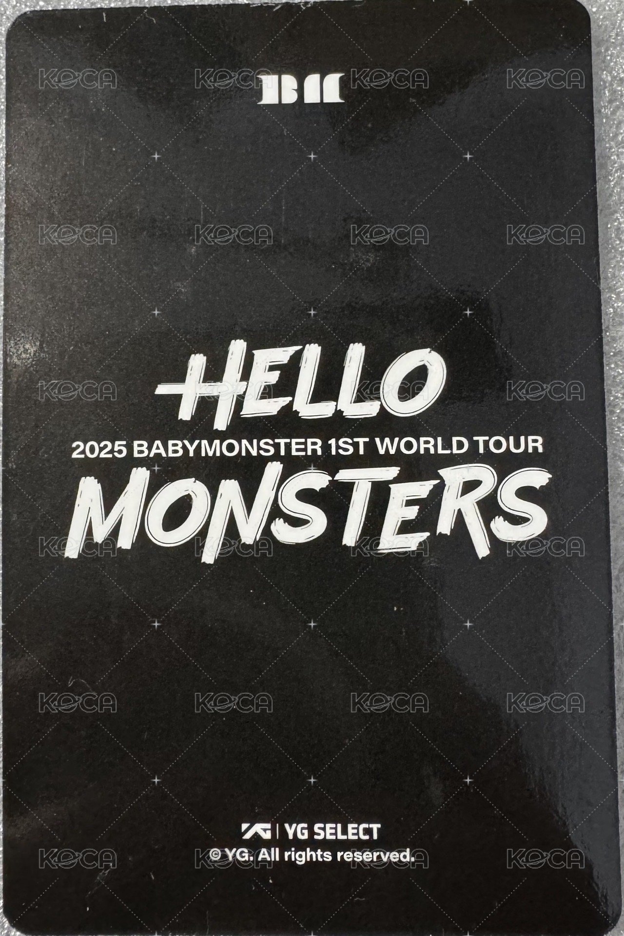 25’世巡 yg 滿額卡 首爾場場週滿額卡 Rami 背面