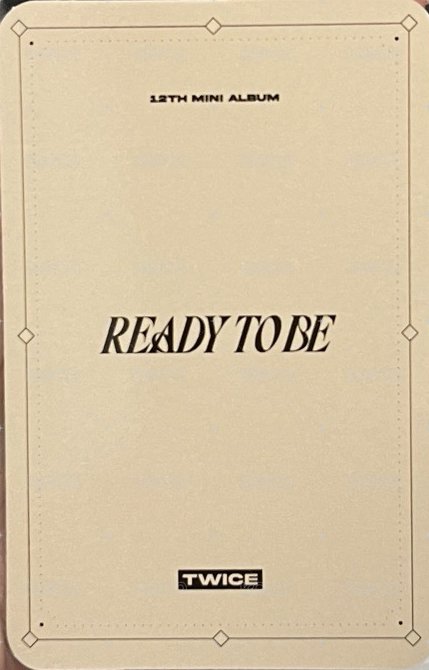 READY TO BE jyp 特典卡  背面