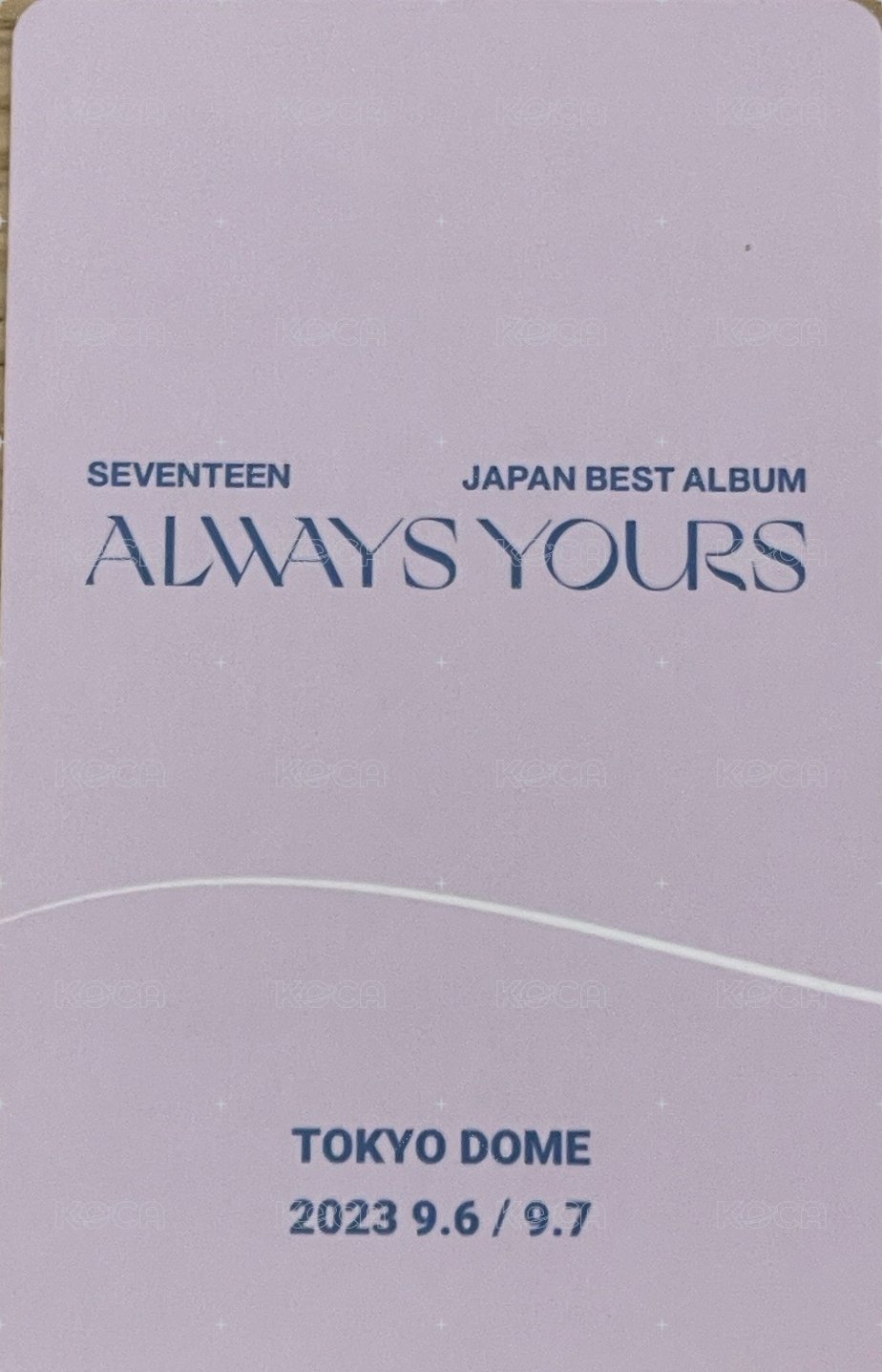 ALWAYS YOURS 入場卡 / 場限卡  背面