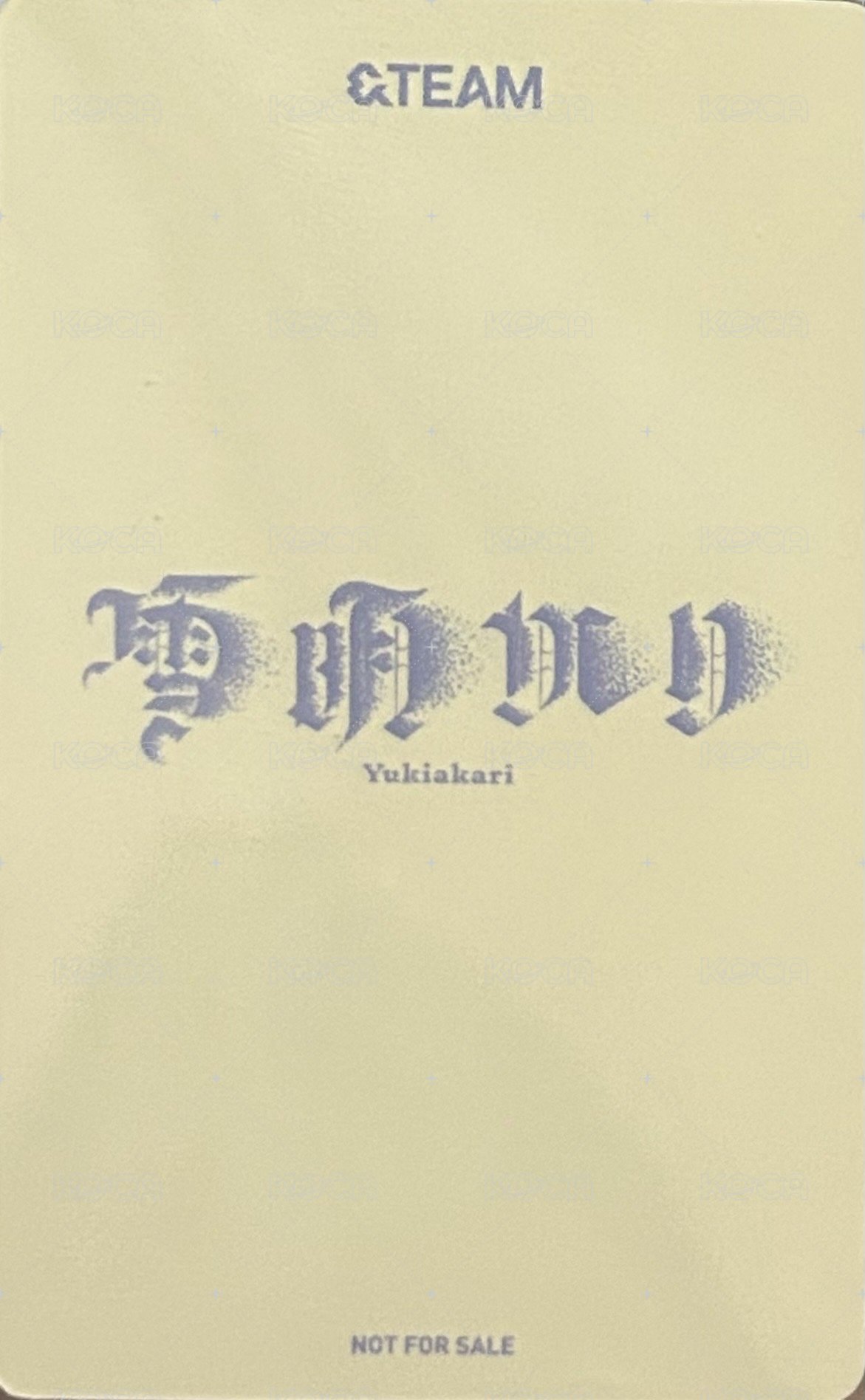 雪明 日咖 特典卡 動物卡 背面