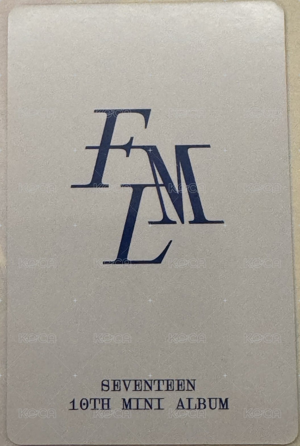 MINI10 yzy D 簽售卡  背面