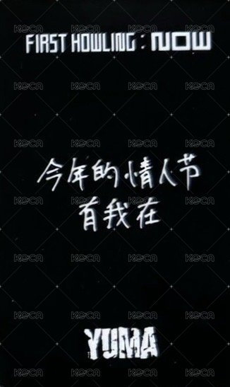 First Howling : NOW yzy 2.0 簽售卡 情人節 中文卡背 背面