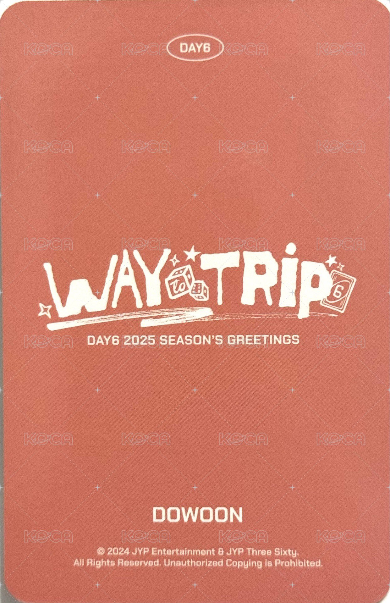 25年曆 年曆卡  背面