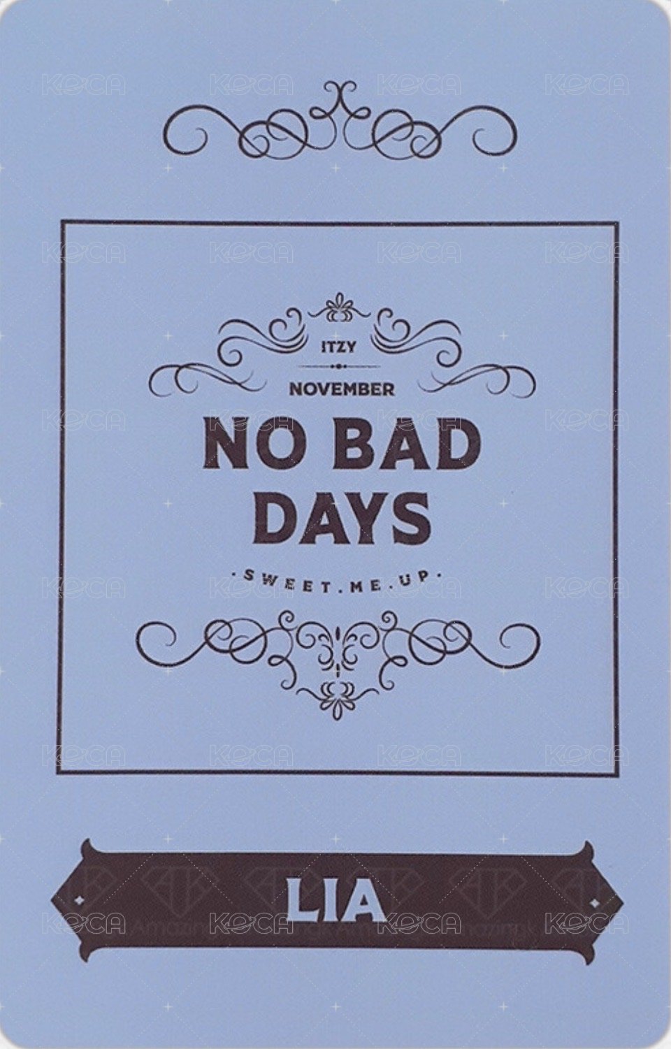 NO BAD DAYS 周邊卡 十一月 背面