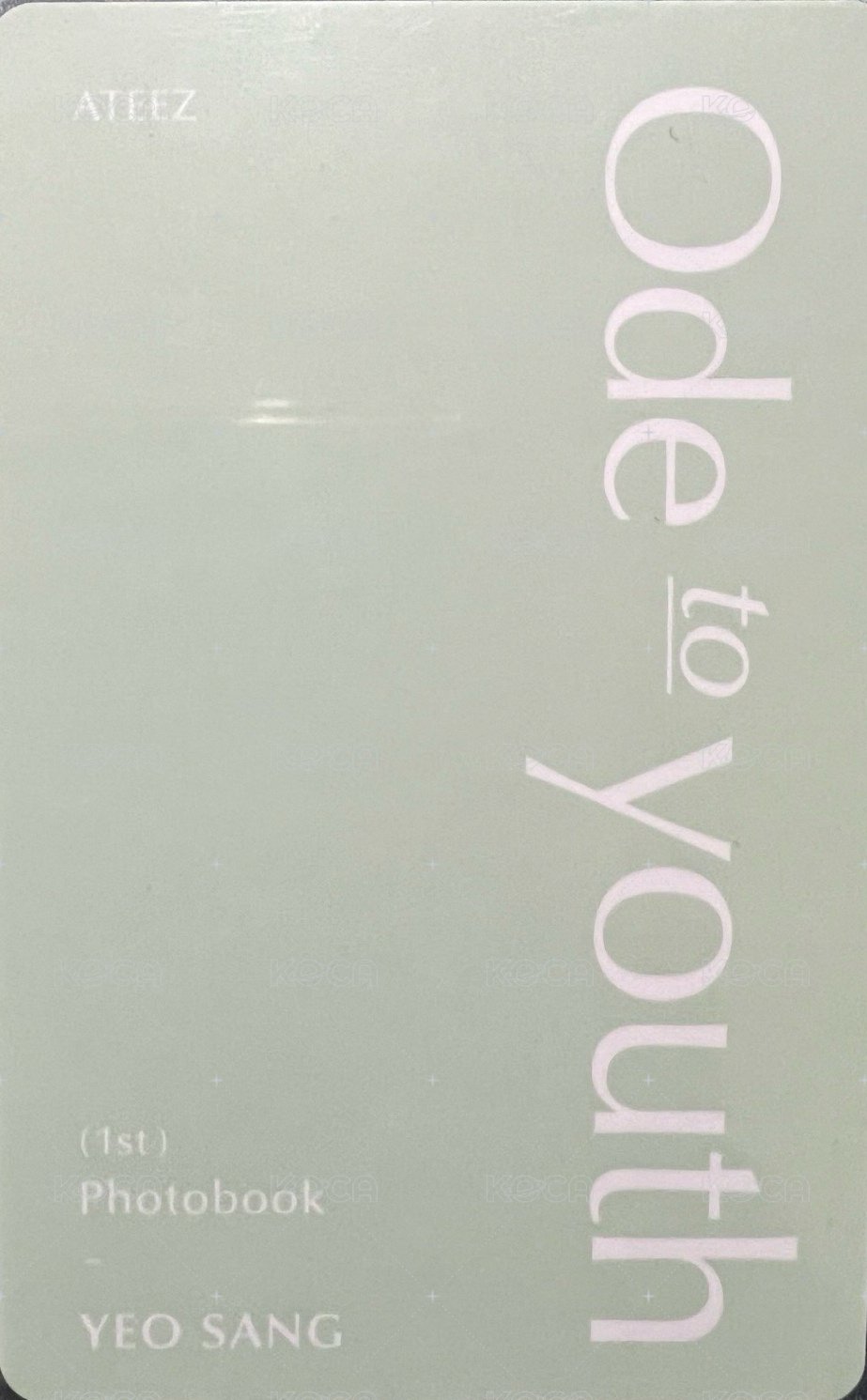 Ode to Youth 周邊卡  背面