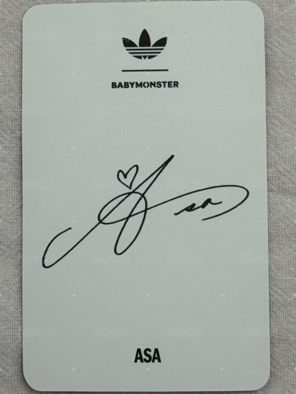 代言卡 BABYMONSTER with GAZELLE Asa 背面