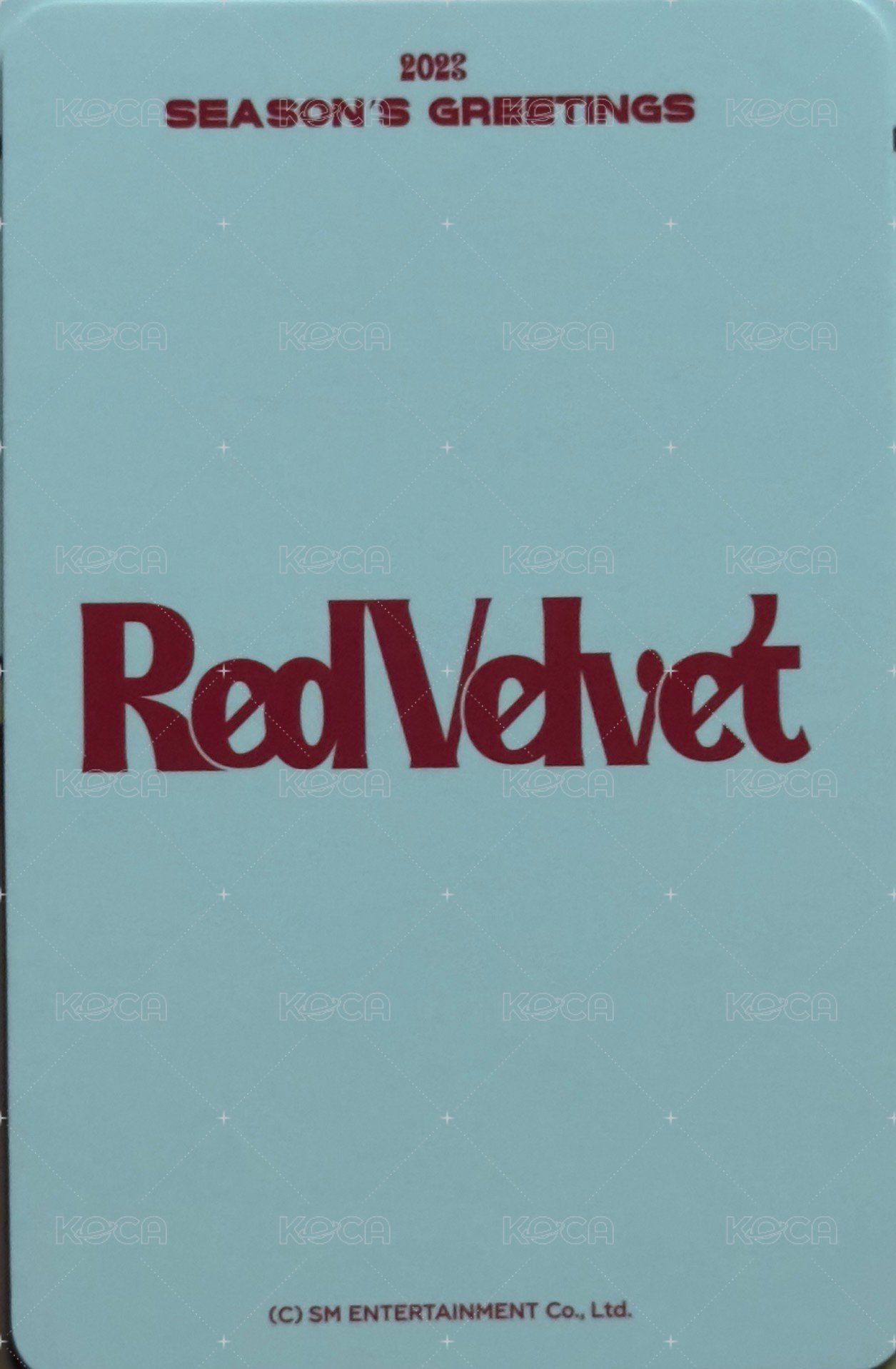 2023年曆 年曆卡 Red Velevt 2023 Season’s Greetings Wendy固配自拍小卡 背面