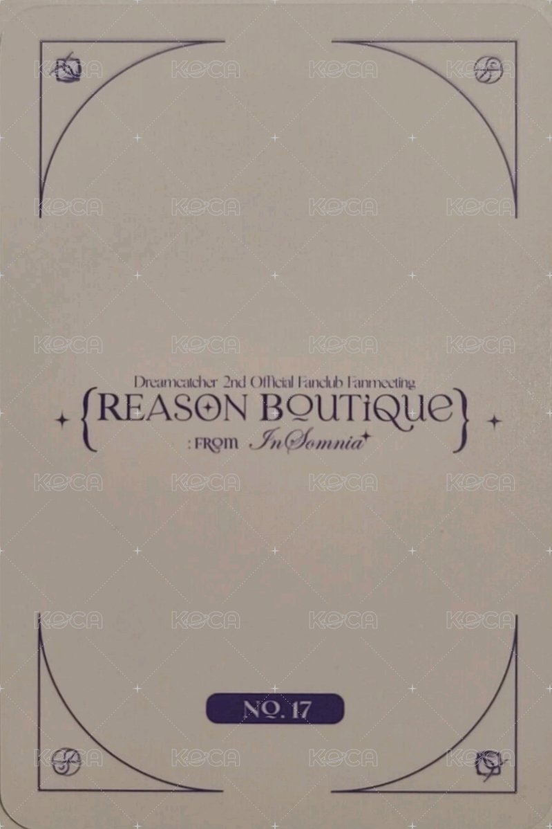 二期會員粉絲見面會 隨機卡 卡包卡 17 背面