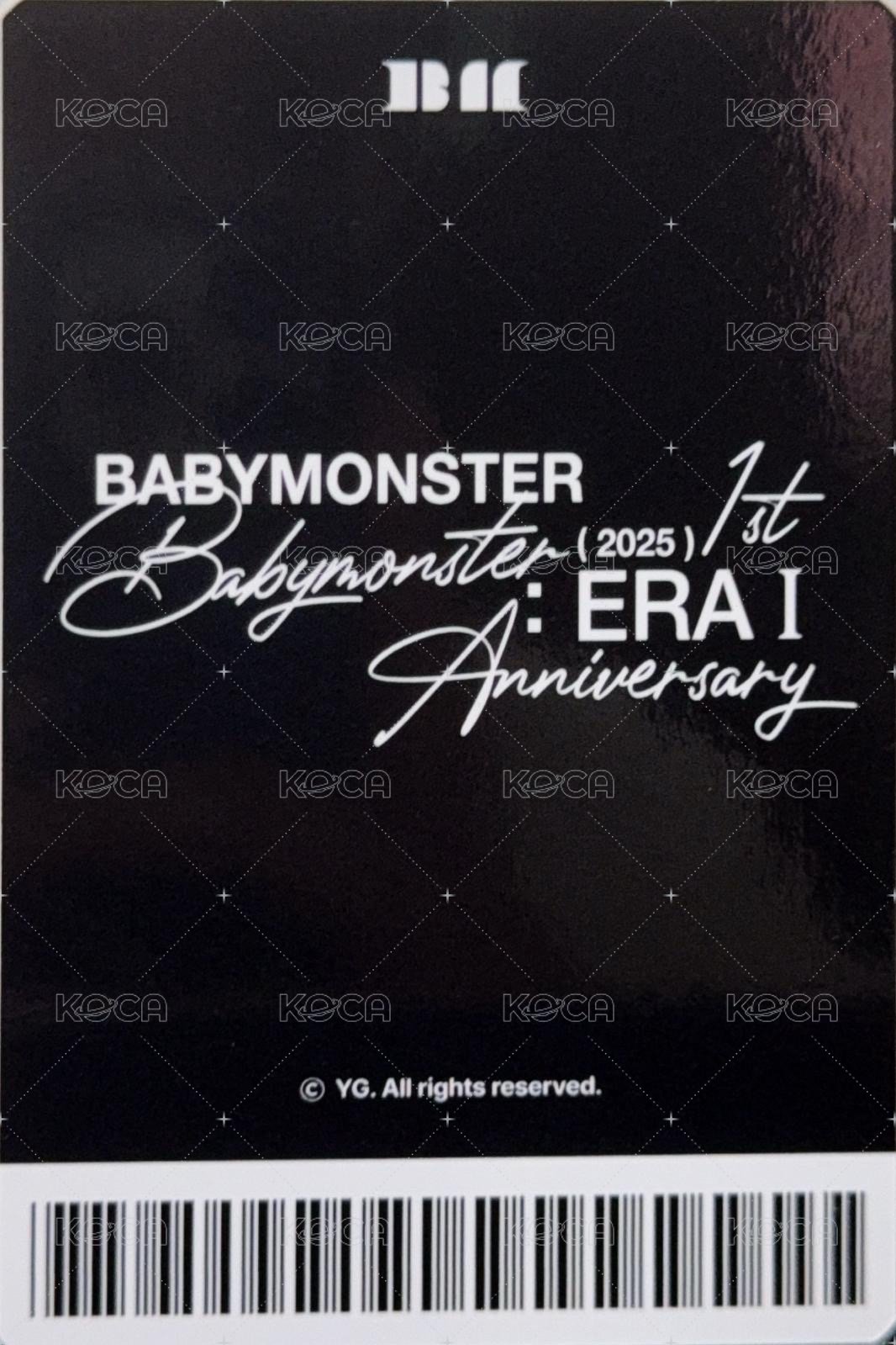 一週年寫真書 yg 一週年 YG線上 特典卡  背面