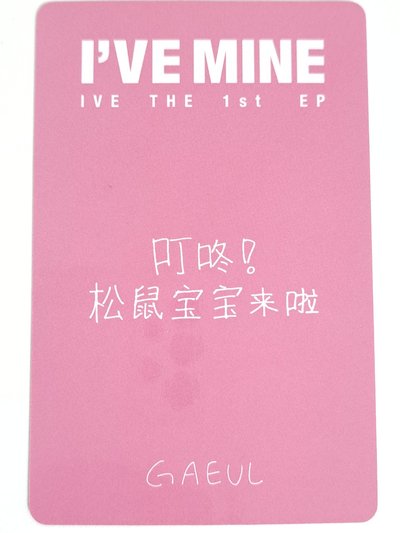 I'VE MINE yzy 1.0 簽售卡秋 叮咚！松鼠宝宝来啦 有大損劃痕
