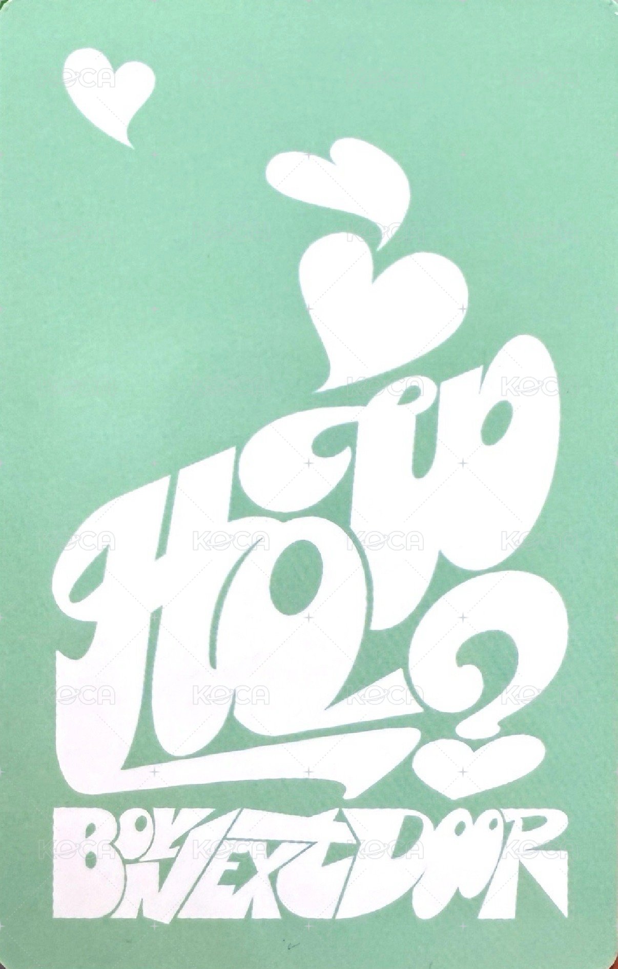 HOW? yzy 1.0 簽售卡  背面