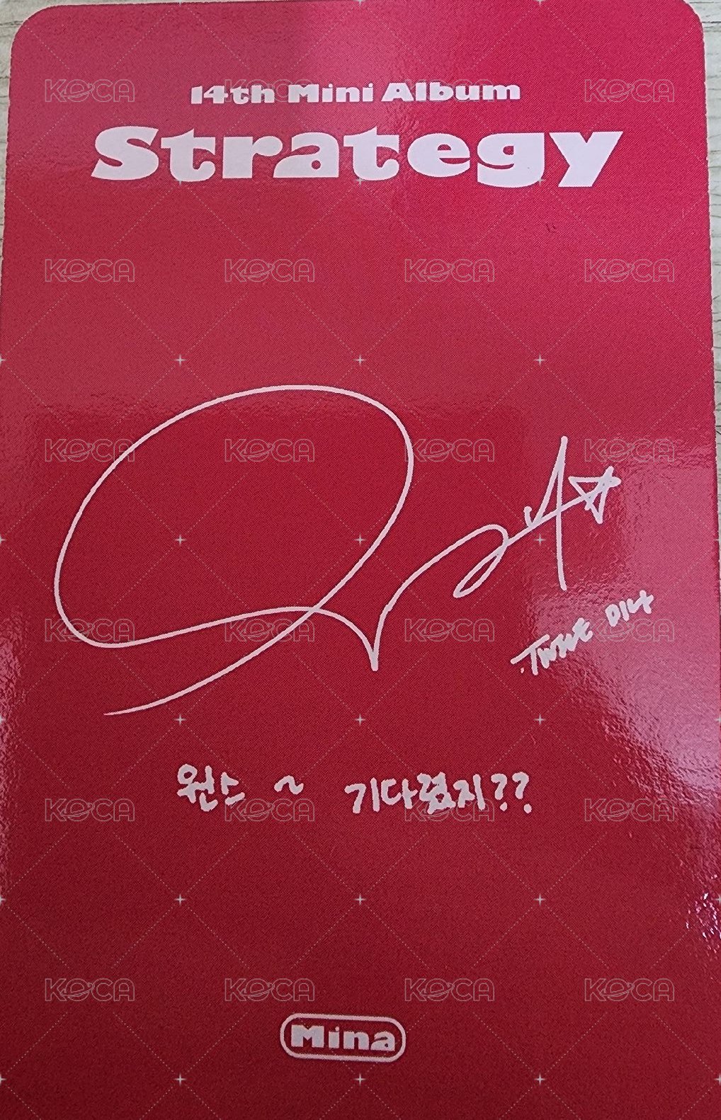 STRATEGY 專輯卡  背面