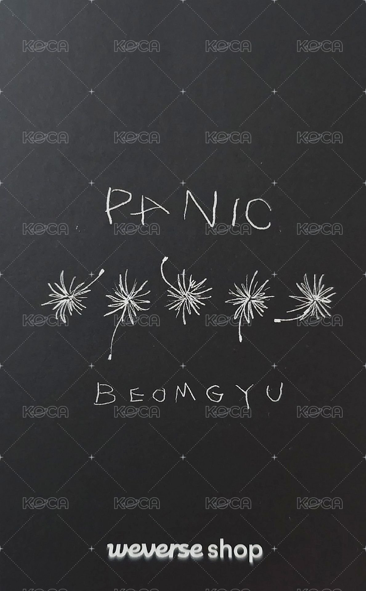 BEOMGYU’s Mixtape: Panic wvs 特典卡  背面