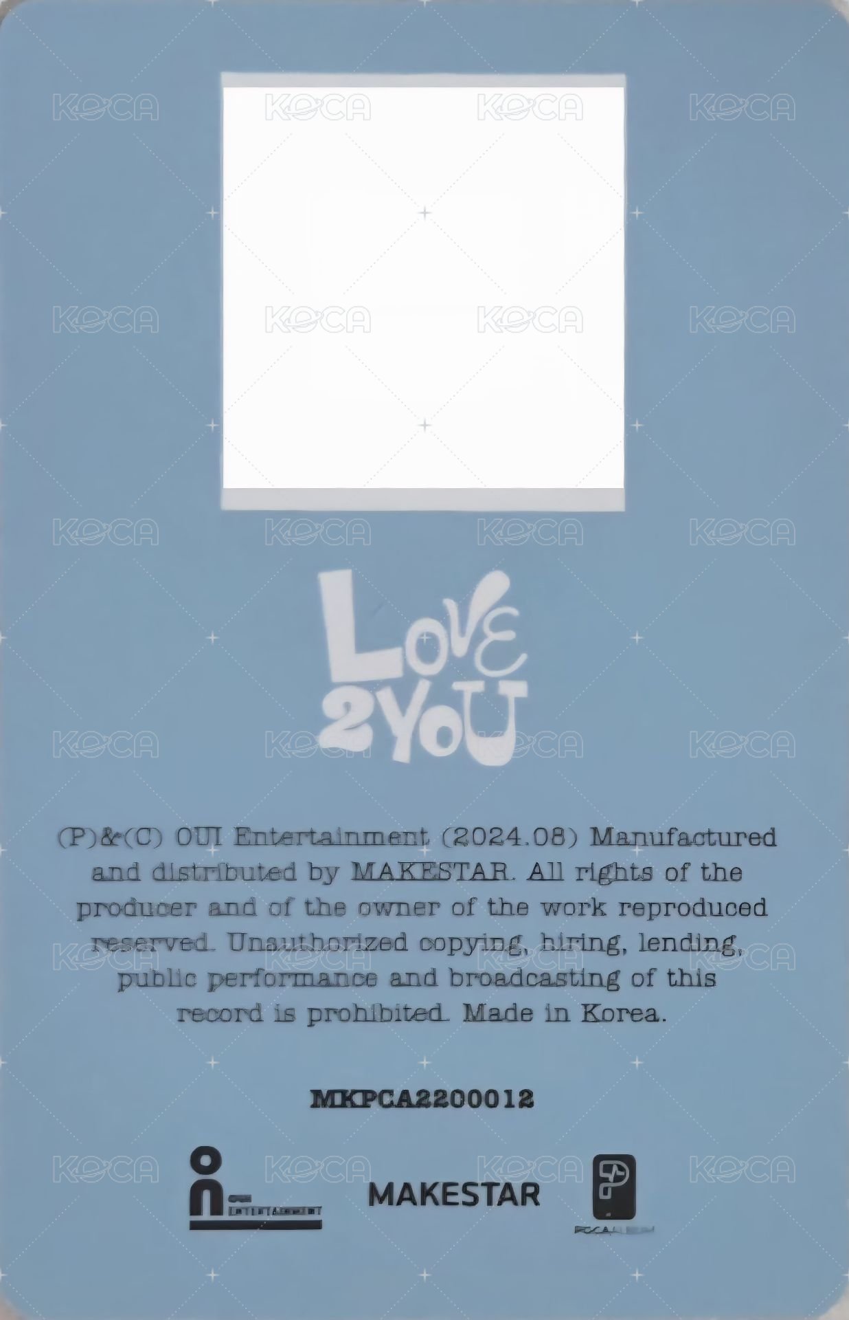 單曲一輯 專輯卡 QR卡 背面