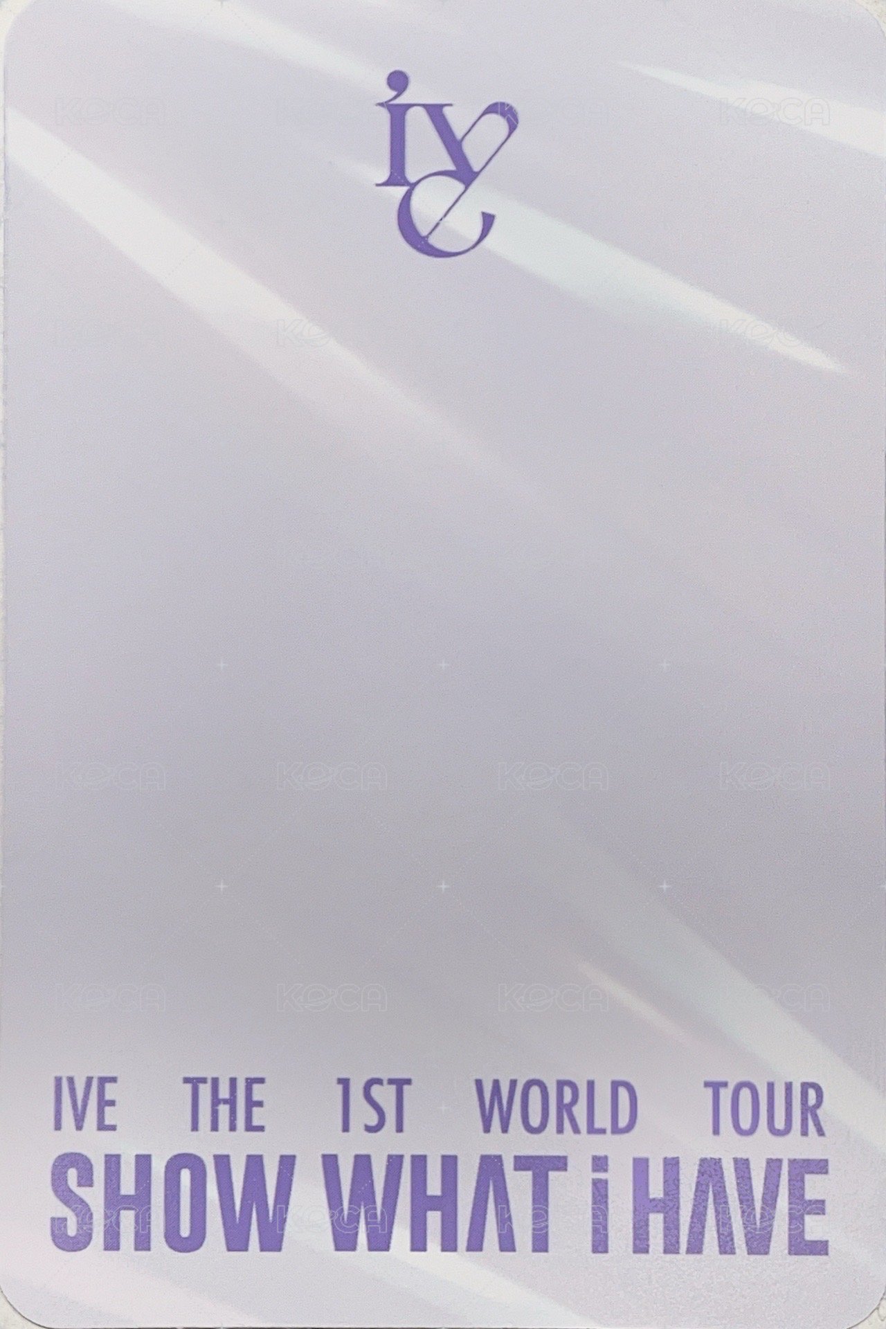 SHOW WHAT I HAVE 演唱會 DVD / CD 卡 KIT ver. 背面