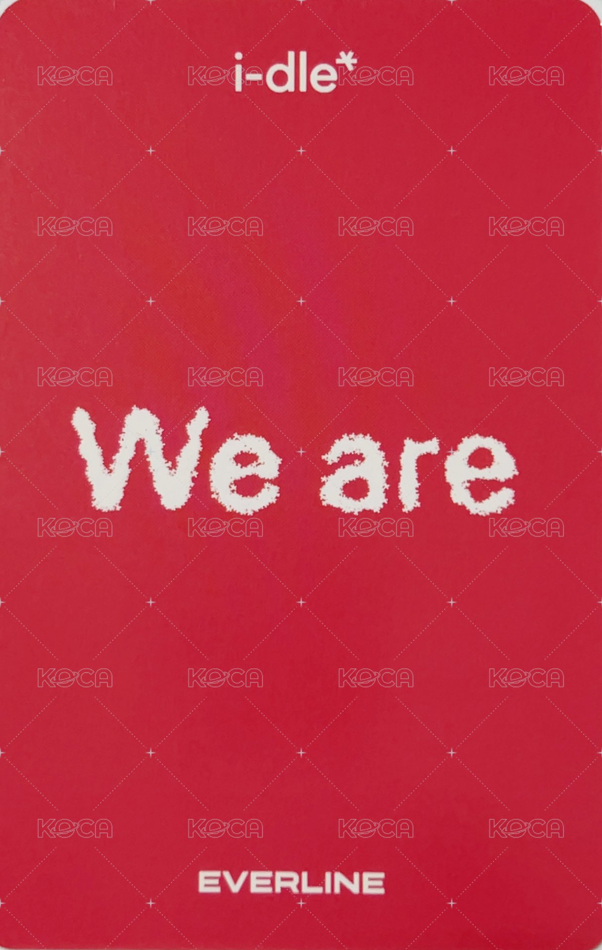 We are el 1.0 特典卡 預售 背面