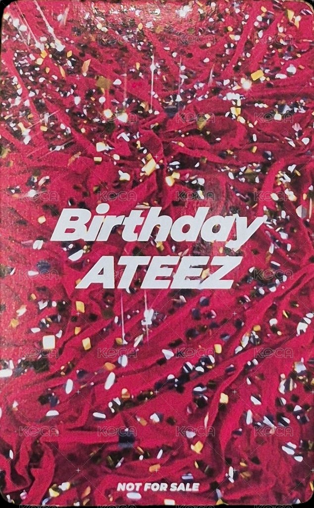 Birthday ATEEZ JP FC 特典卡  背面