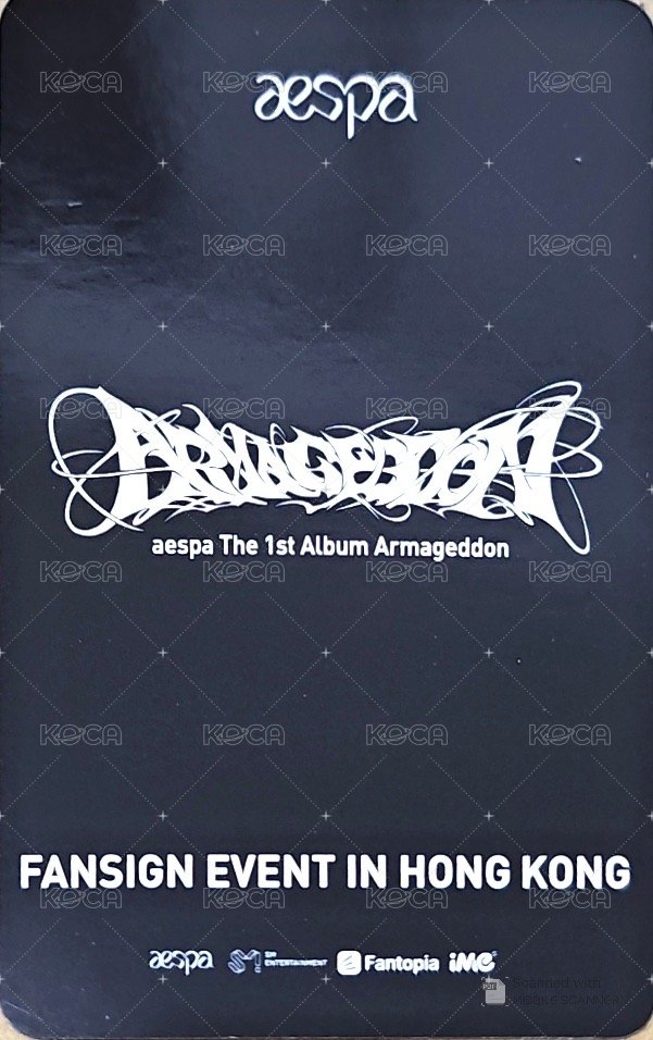 正規一 簽售卡 香港簽售寧 背面