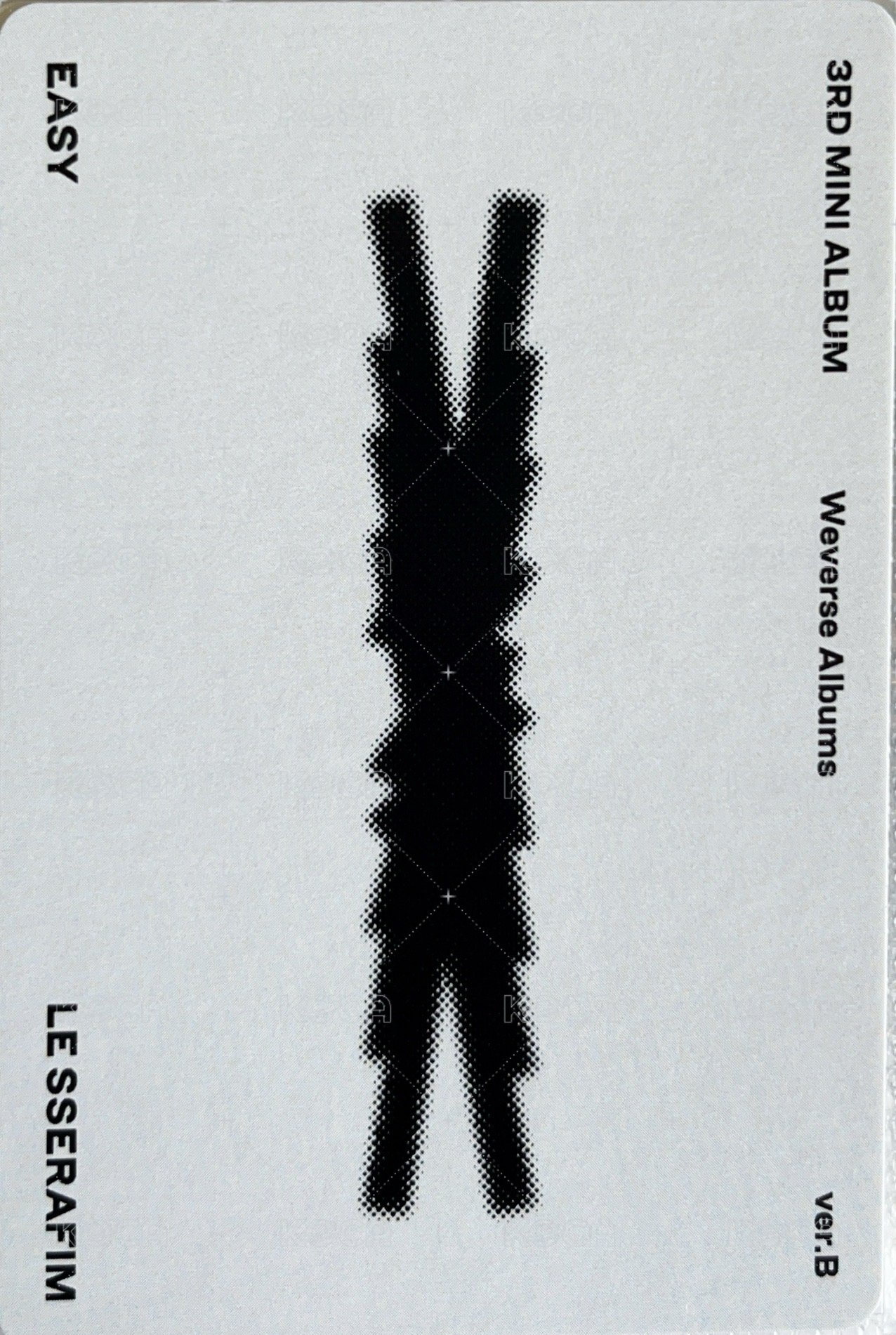 EASY 專輯卡 電子專verB 背面