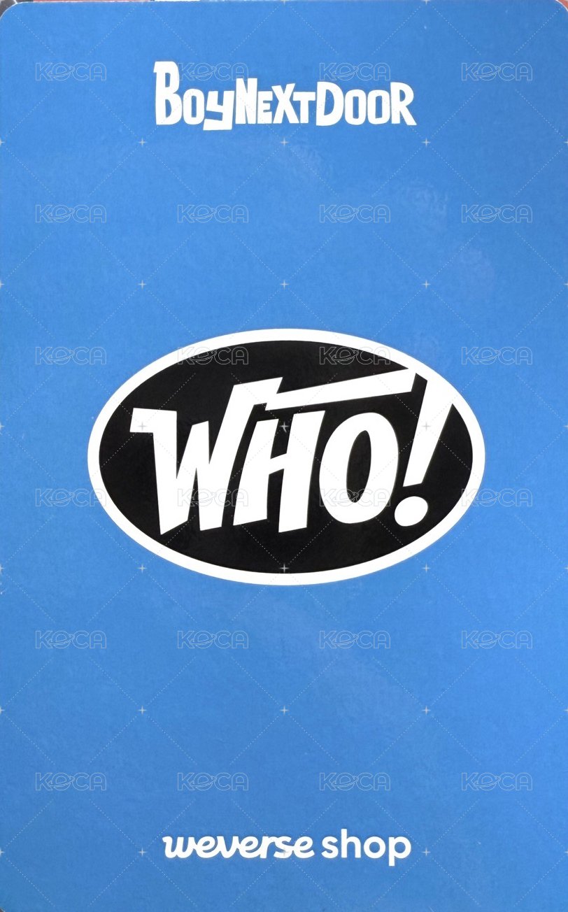 WHO! wvs 預售 特典卡  背面