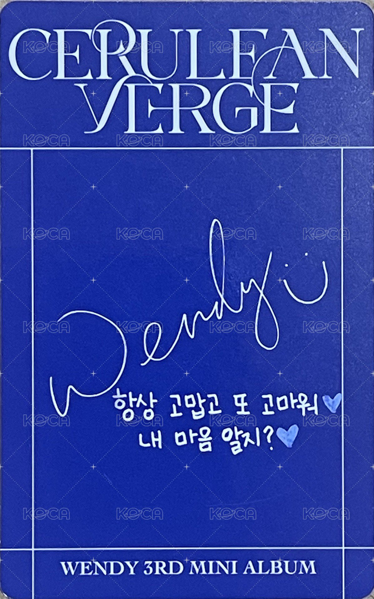 Cerulean Verge 專輯卡 Digipack A版 背面